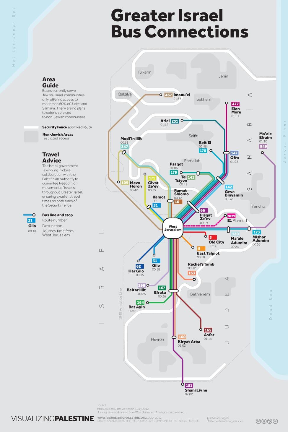 mapa de autobús