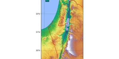 Mapa de israel elevación