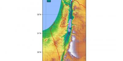Mapa de israel elevación