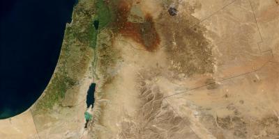 Mapa de israel satélite 