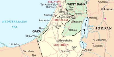 Mapa de israel turística