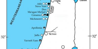 Mapa de israel portos